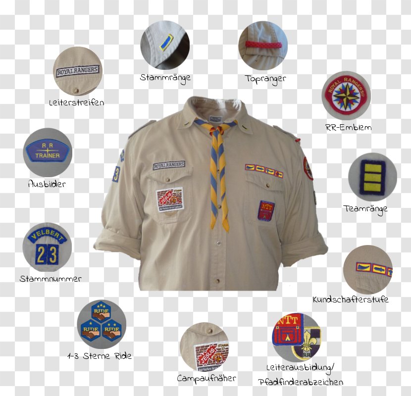 T-shirt Royal Rangers Scouting Uniform Gear Transparent PNG