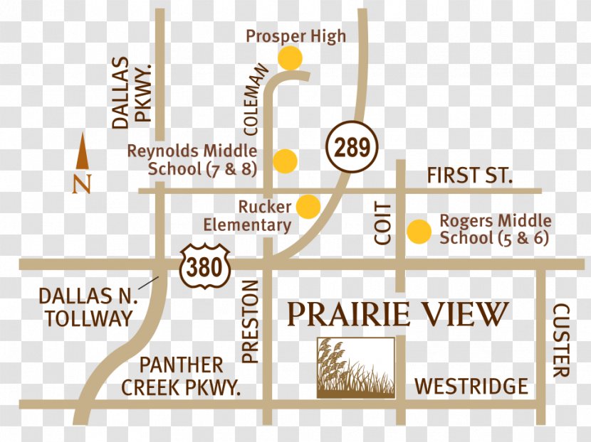 Prairie View Prosper High School Reynolds Middle National Secondary - Logo Transparent PNG