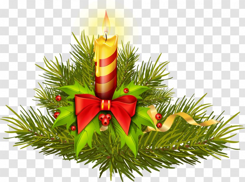 Christmas Tree Ornament Candle - Vector Transparent PNG