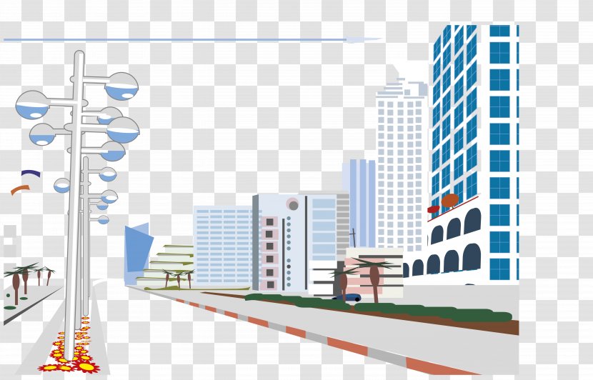 Street Skyline City - Drawing - Big Transparent PNG