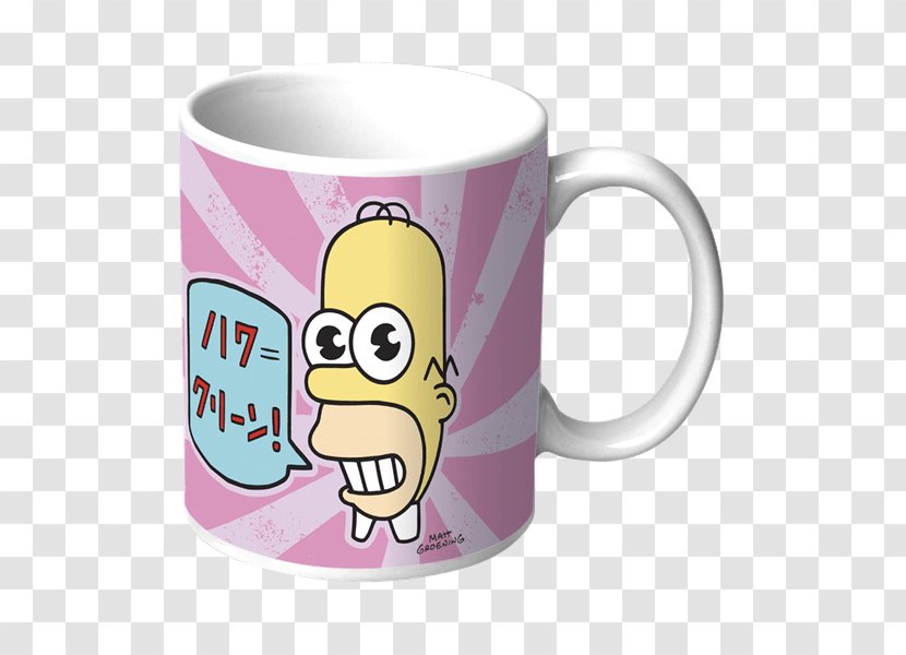 Mug Homer Simpson Coffee Cup YouTube Ceramic - Homero Transparent PNG