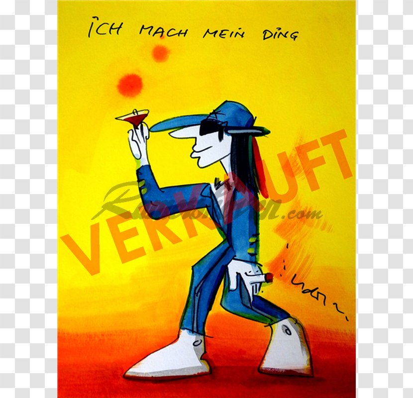 Illustration Cartoon Yellow Poster Human Behavior - Bach Mockup Transparent PNG