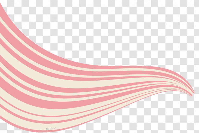Line Font - Pink M - Orange Wave Transparent PNG