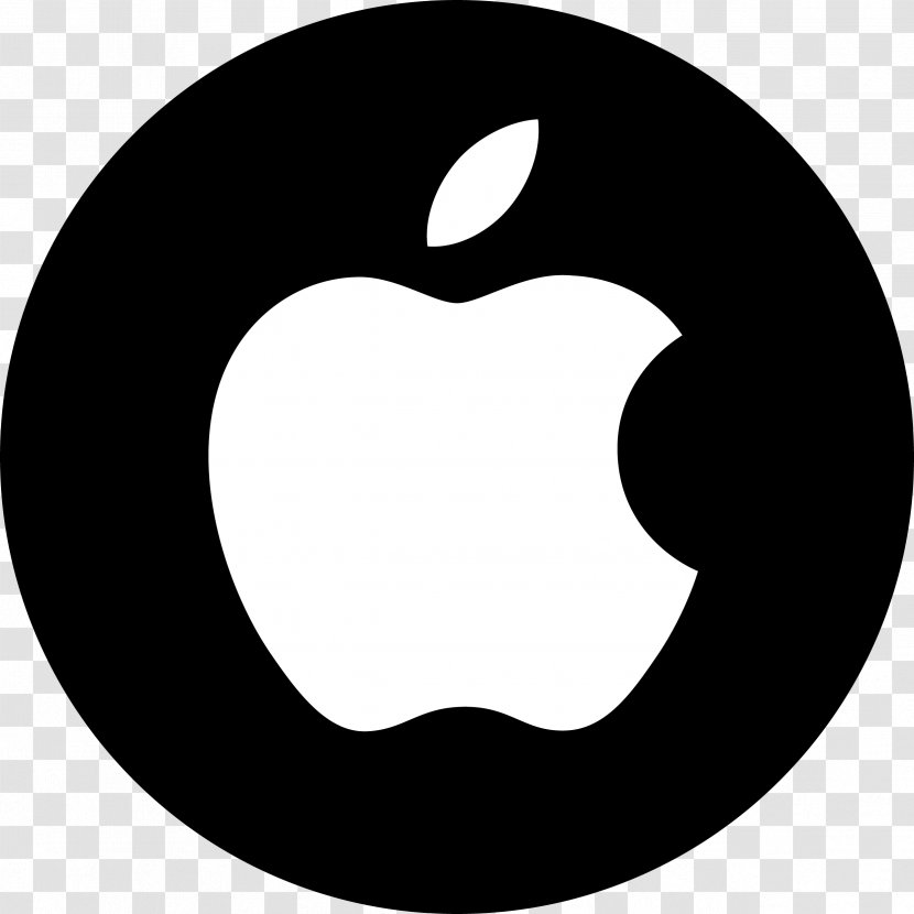 Apple - Monochrome - Black Transparent PNG