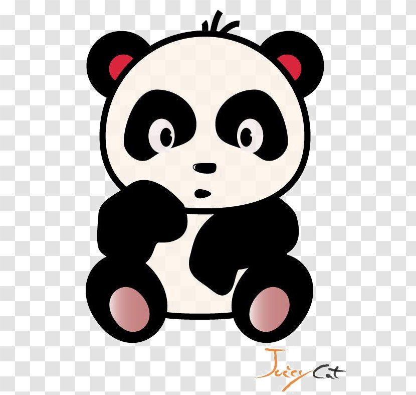 Giant Panda Cute Drawing Image Cartoon - Cymbal Monkey Transparent PNG