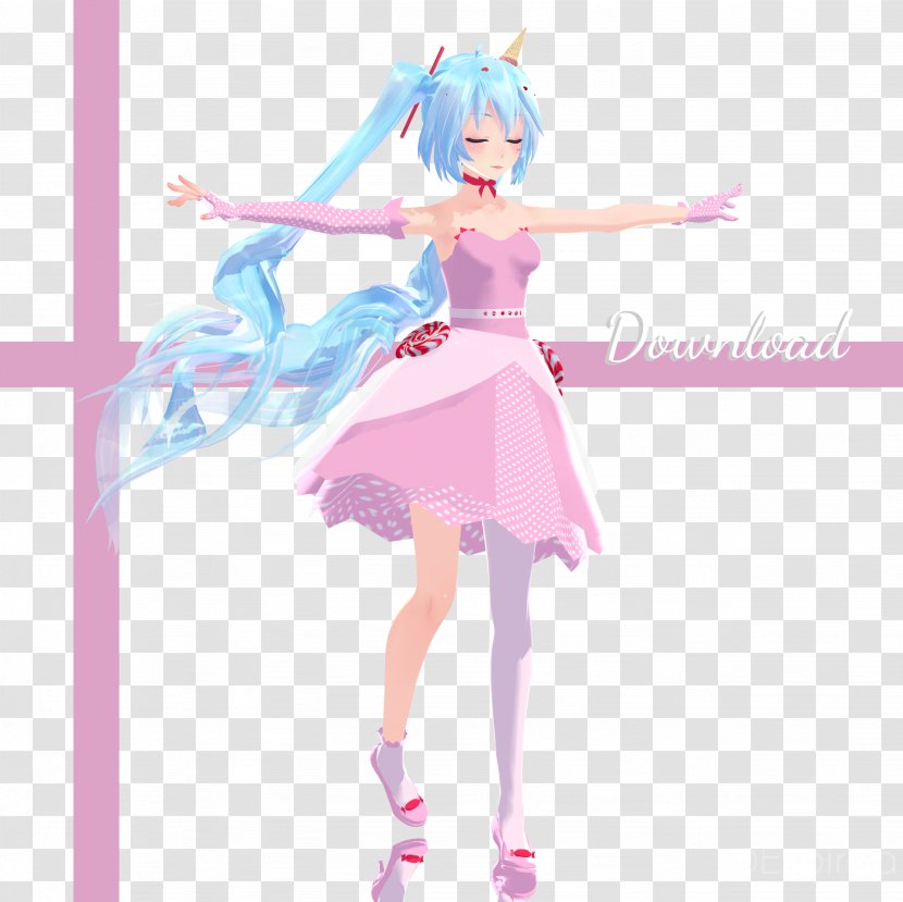 Hatsune Miku MikuMikuDance Vocaloid Figma - Flower - Ballerina Transparent PNG