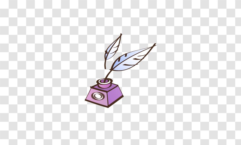 Ink Feather Quill Bottle Transparent PNG
