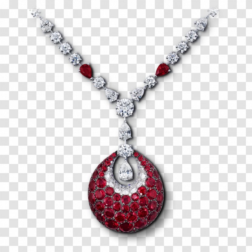 Earring Jewellery Ruby Charms & Pendants Gemstone - Necklace Transparent PNG