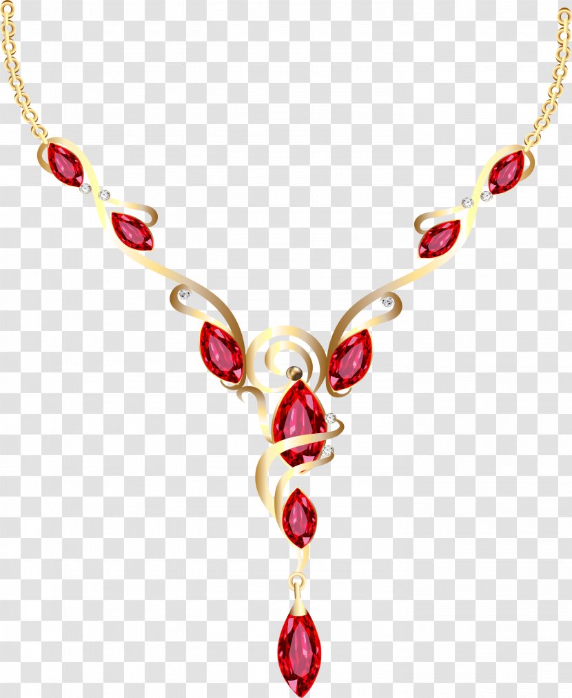 Necklace Jewellery Earring Clip Art - Chain - Pendant Image Transparent PNG