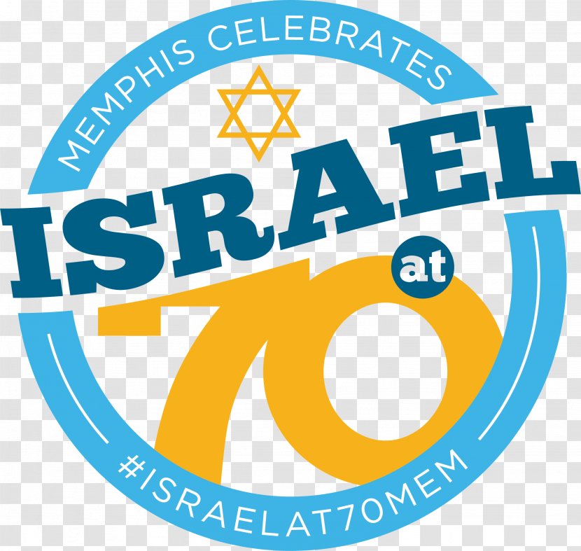 Israel Anniversary Happy Birthday Logo - Text - 70 Transparent PNG