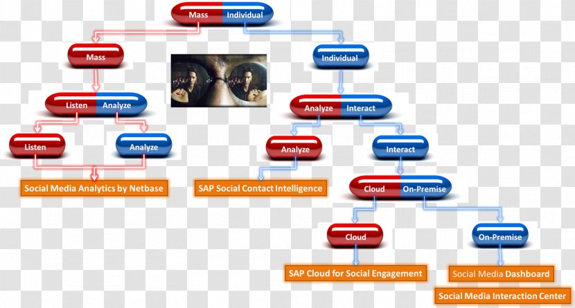 Red Pill And Blue Social Media Customer Engagement Marketing SAP SE - Text Transparent PNG