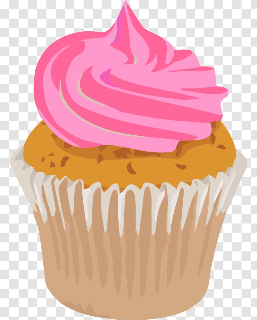 Cupcake Frosting & Icing Chocolate Cake Clip Art - Food - Realistic Clipart Transparent PNG