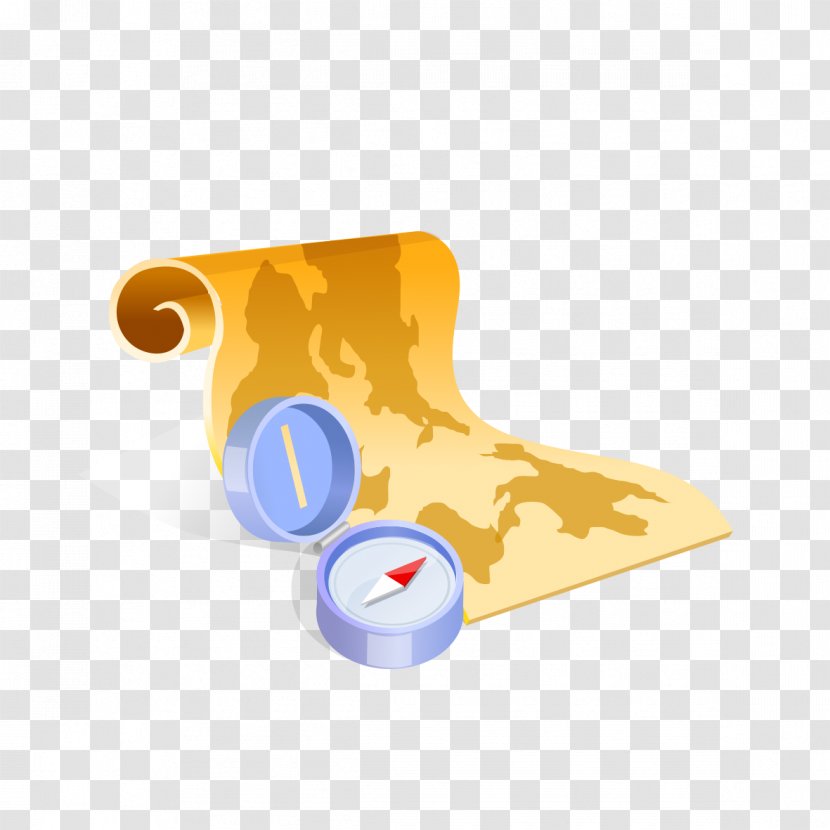 Icon - Yellow - Treasure Map Shape Transparent PNG