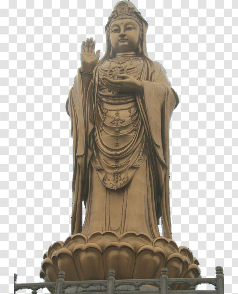 Gautama Buddha Spring Temple Mount Putuo Daibutsu Guanyin - Sculpture - Merciful Goddess Of Mercy Transparent PNG