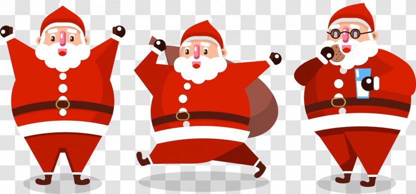 Santa Claus Christmas - Ornament - Lovely Vector Material Transparent PNG