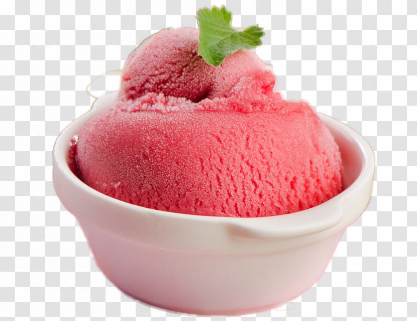 Strawberry Ice Cream Sorbet Sharbat Milk Transparent PNG
