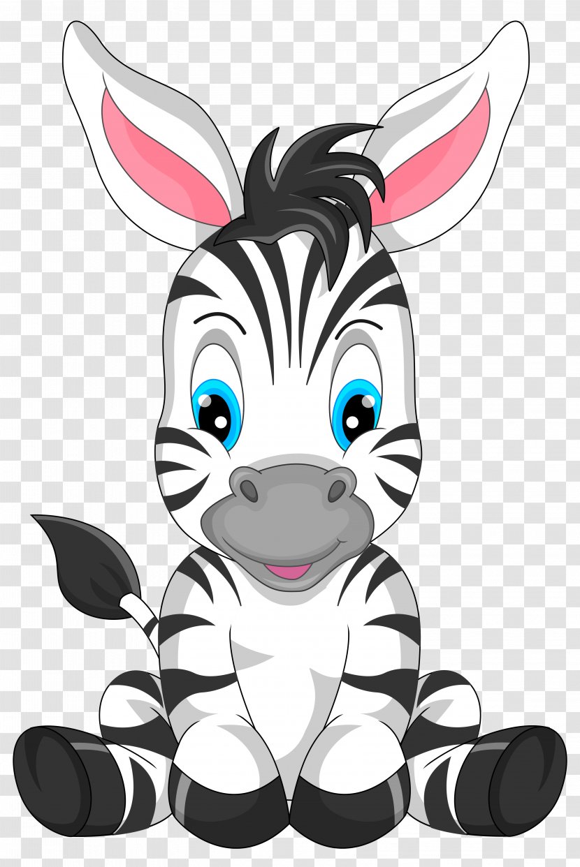 Cartoon Zebra Illustration - Cuteness - Birthday Cliparts Transparent PNG