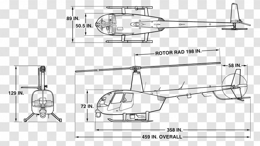 Robinson R44 Helicopter Rotor R22 R66 - Flight Transparent PNG