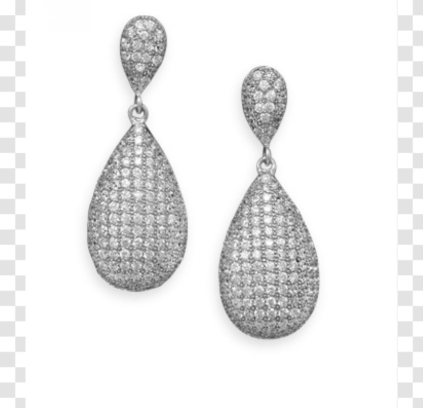 Earring Rhodium Sterling Silver Plating - Pendant Transparent PNG