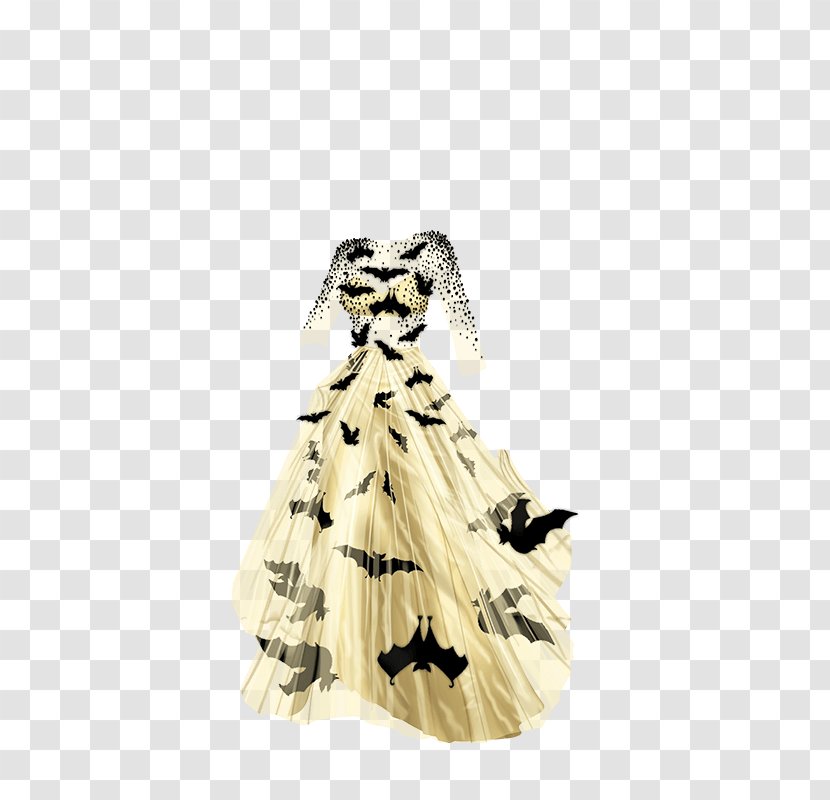 Lady Popular Fashion Game Dress Costume - Neck - Model Transparent PNG