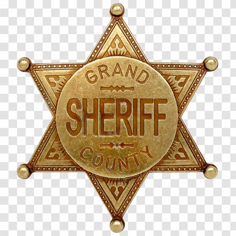 United States American Frontier Badge Sheriff Police - Badges Transparent PNG