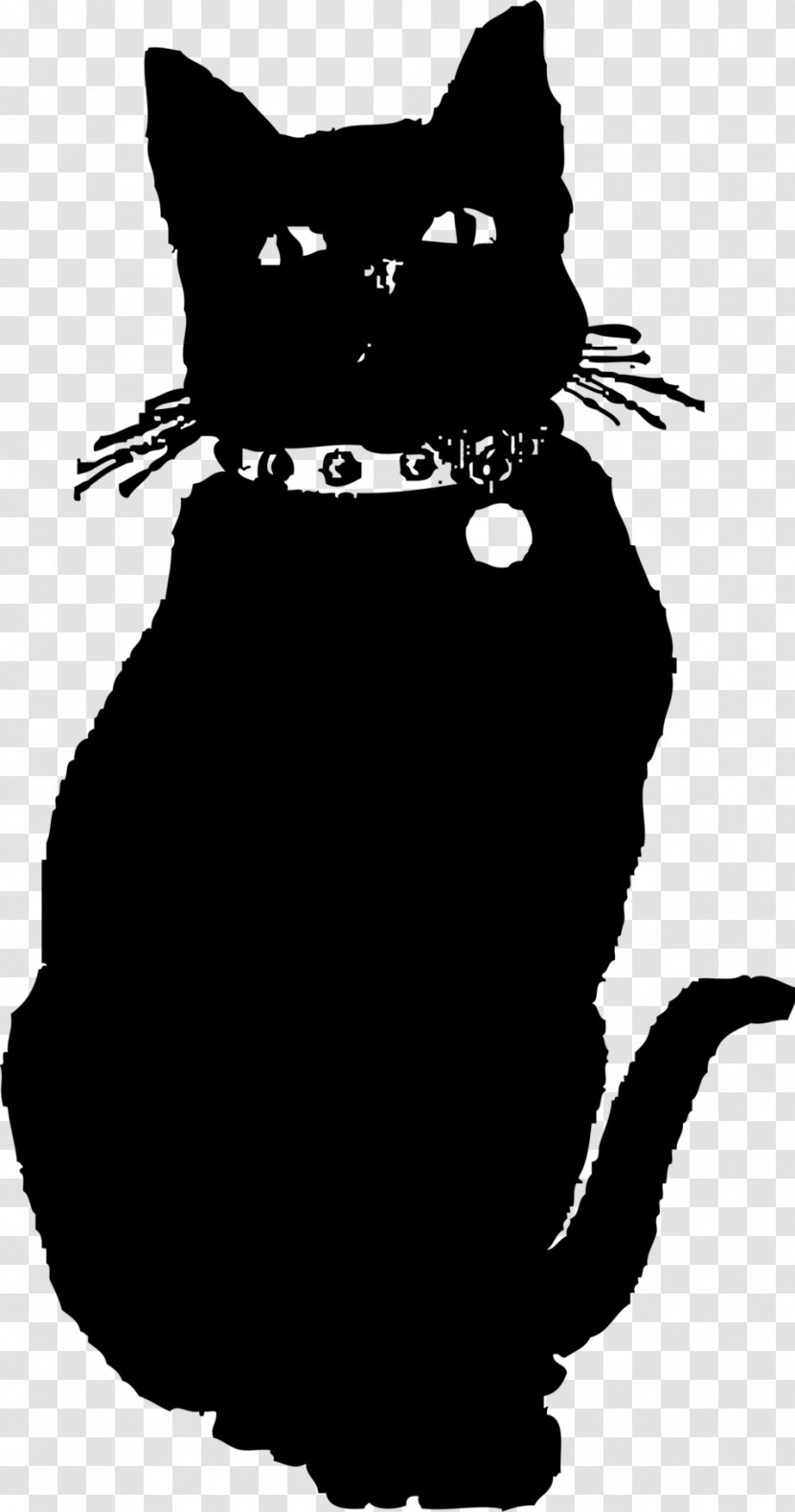 Cat Silhouette - Pet - Blackandwhite Whiskers Transparent PNG