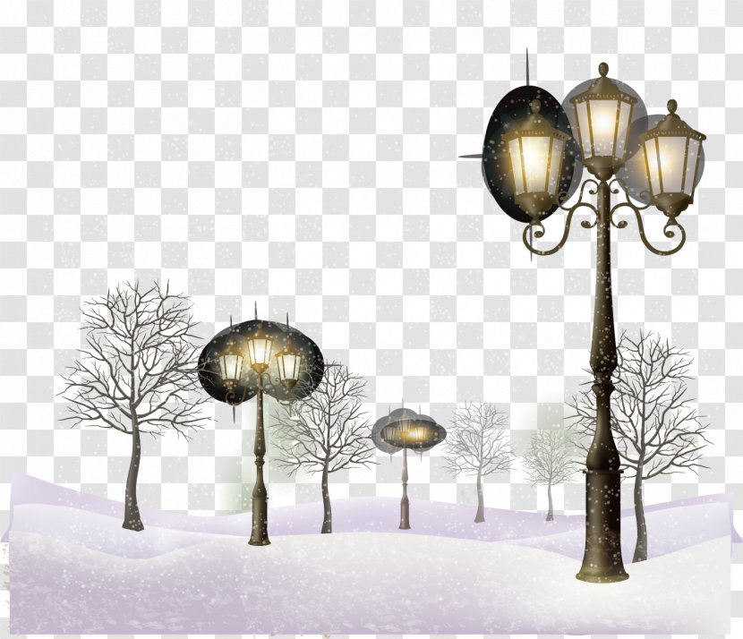 Snow Euclidean Vector Winter - Tree - Sky Material Transparent PNG