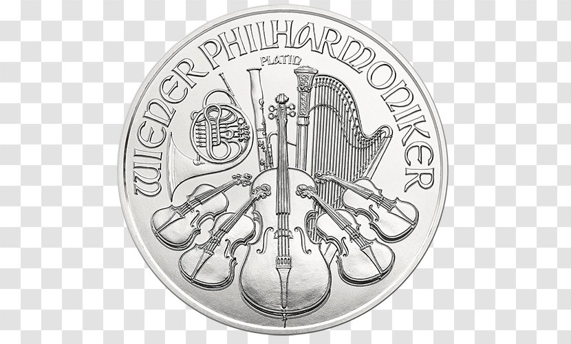Bullion Coin Vienna Philharmonic Platinum Mint - Gold - Golden Spot Transparent PNG