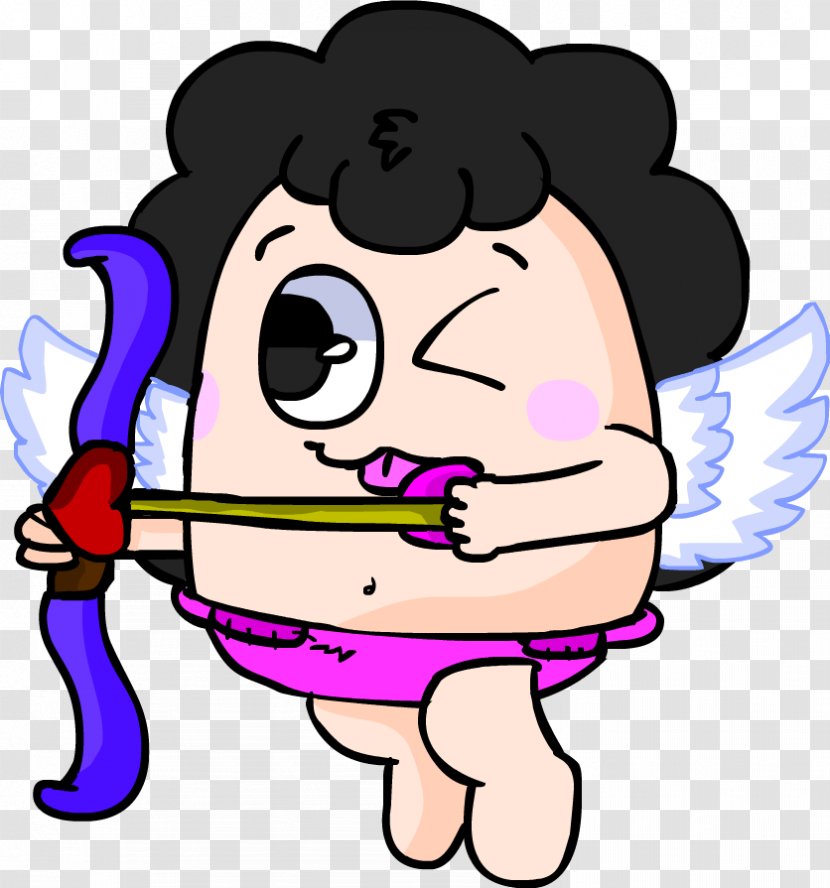 Facial Expression Smile Finger Thumb Cheek - Watercolor - Paintings Of Cupid Transparent PNG