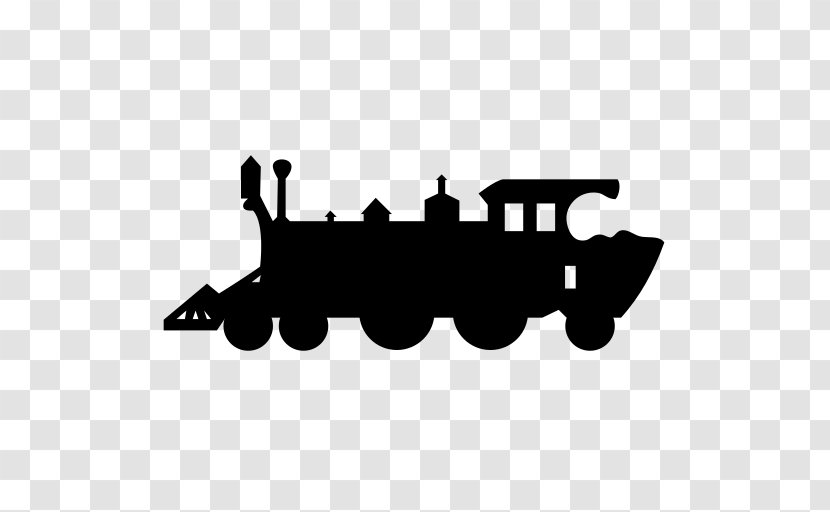 Rail Transport Train Steam Locomotive Clip Art - Black And White Transparent PNG