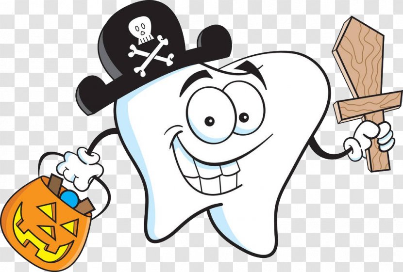 Halloween Dentistry Tooth Clip Art - Cartoon - Get Your Teeth Transparent PNG