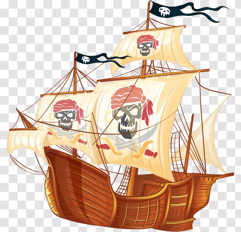 Ship Sailboat - Galleon - Cartoon Pirate Transparent PNG