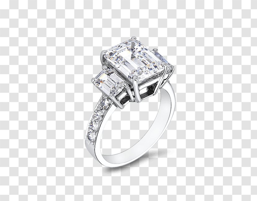 Cubic Zirconia Engagement Ring Wedding Jewellery - Fashion Accessory - Emerald Cut Bridal Sets Transparent PNG