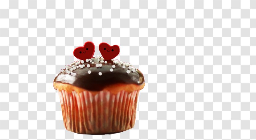 Cupcake American Muffins Praline Buttercream Chocolate - Icing - Commercial Transparent PNG