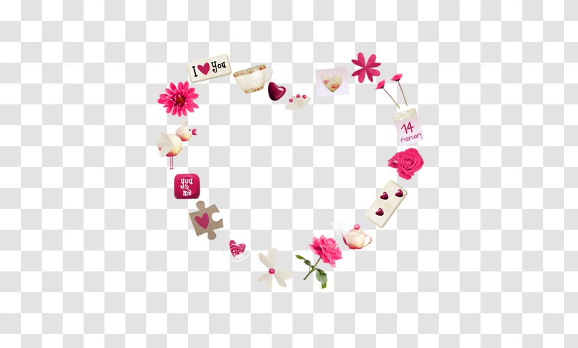 Love Dia Dos Namorados Valentines Day Heart - Pink - Frame Material Transparent PNG