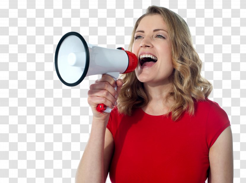 Stock Photography Female Screaming Megaphone Woman Transparent PNG