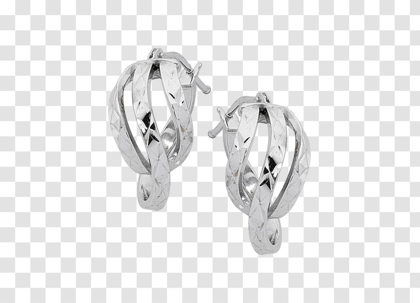 Earring Silver Jewellery Gold - Hoop Earrings Transparent PNG