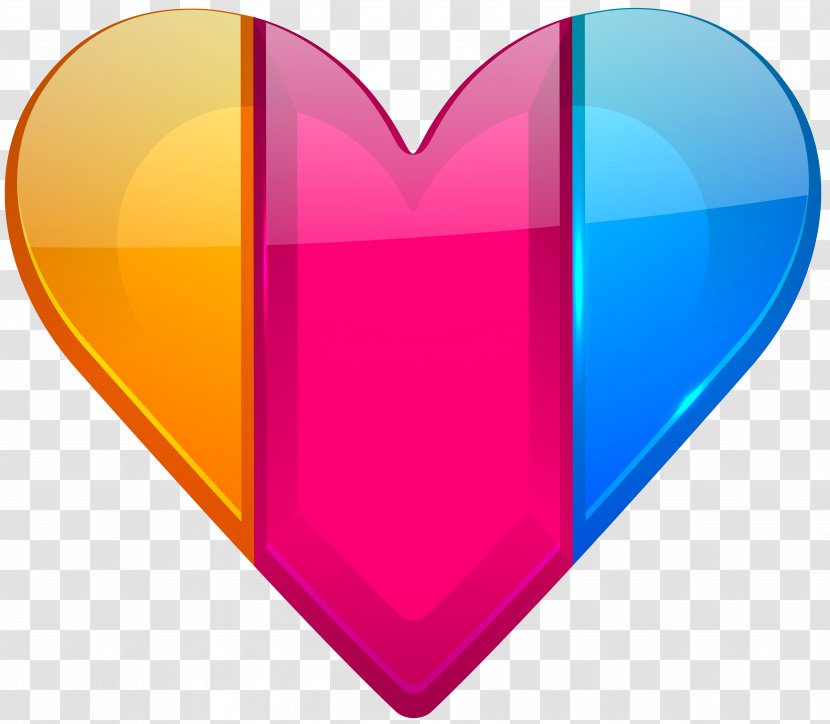 Heart Color Clip Art - Watercolor - Colorful Transparent PNG