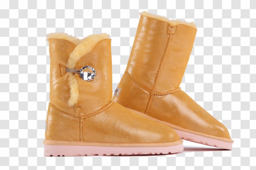 Snow Boot Shoe - Brown - Boots Transparent PNG