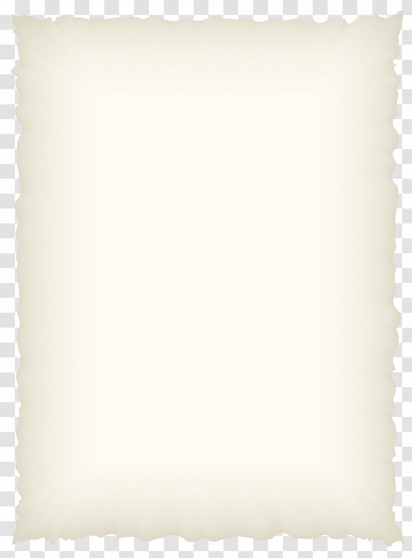 White Rectangle Pillow - Old Scrolled Paper Image Transparent PNG