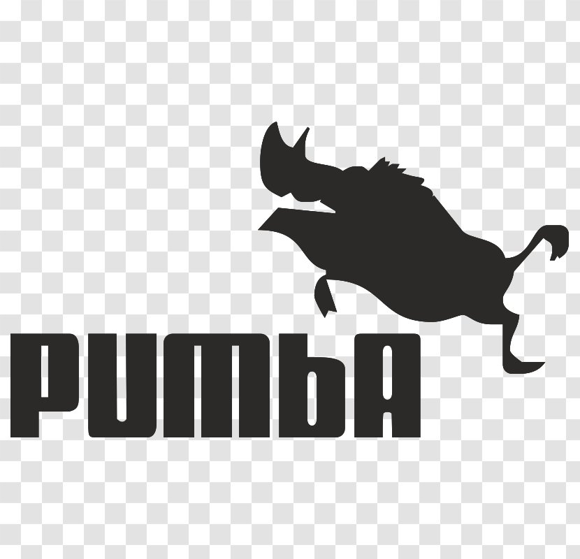 Timon And Pumbaa Logo Humour - Silhouette - Puma Cat Transparent PNG