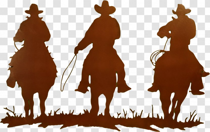 Cowboy American Frontier Horse Decal - Farm Silhouette Painting Transparent PNG