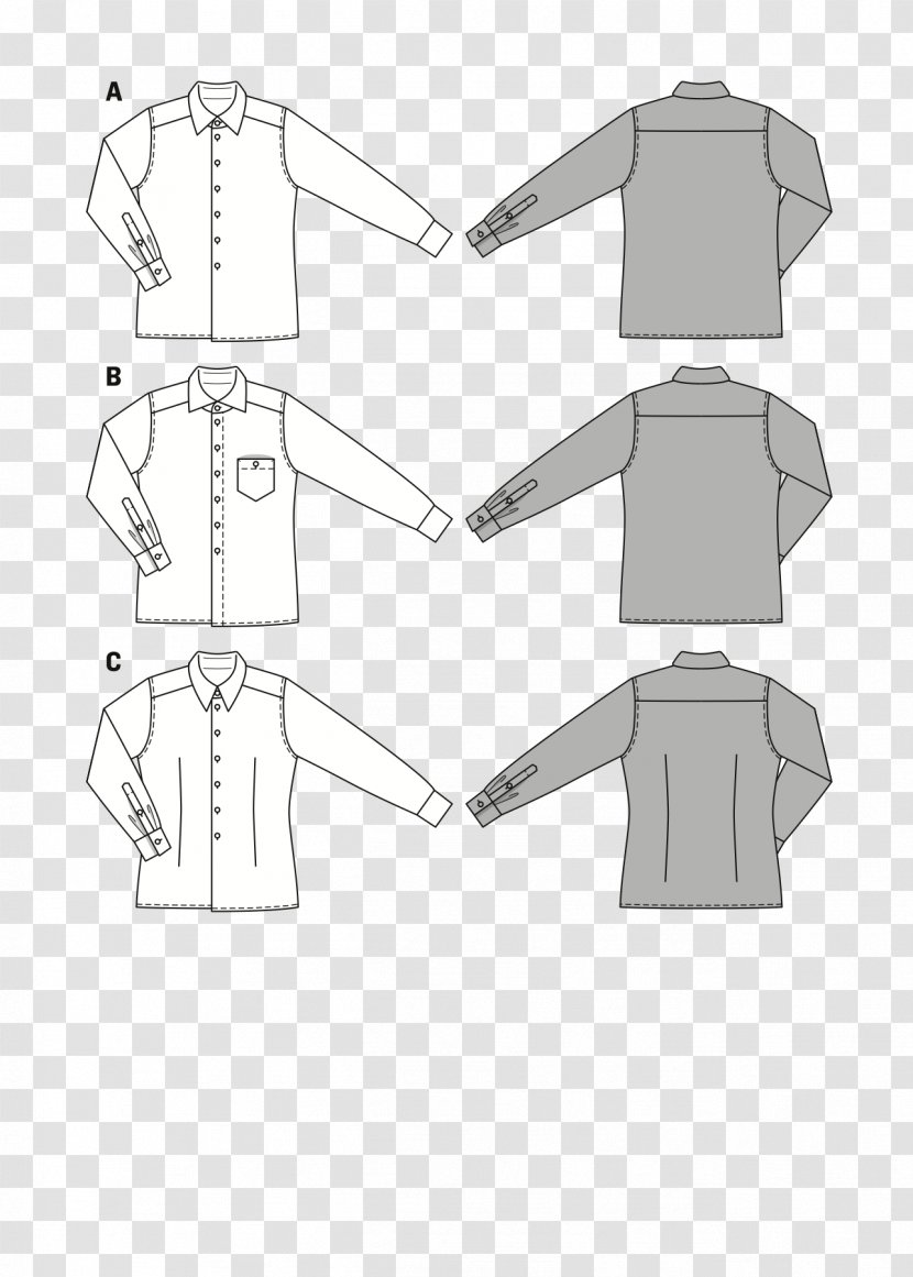 Clothing Shirt Collar Bathrobe Pattern - Top - Sewing Needle Transparent PNG