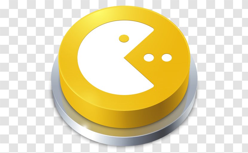 Pac-Man Button Video Game - Material - Games Icon Transparent PNG