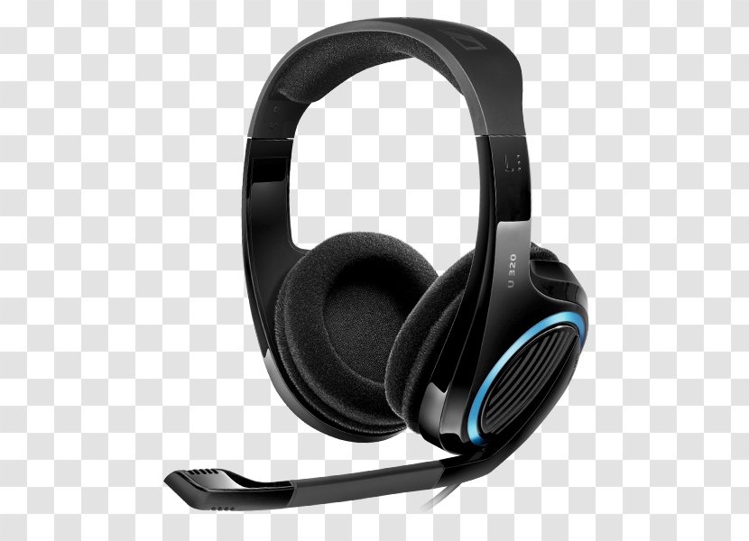 Xbox 360 Microphone Sennheiser U 320 - Audio - HeadsetFull Size HeadphonesMicrophone Transparent PNG