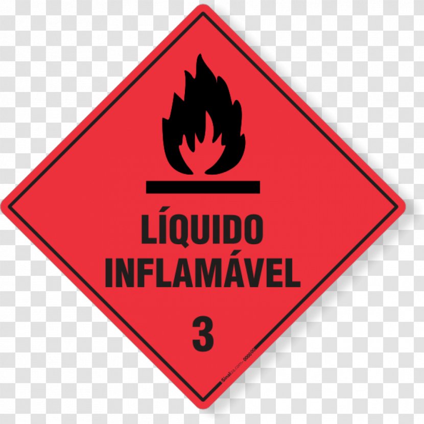 Dangerous Goods Combustibility And Flammability Placard Flammable Liquid Sticker - Brand - Liquido Transparent PNG