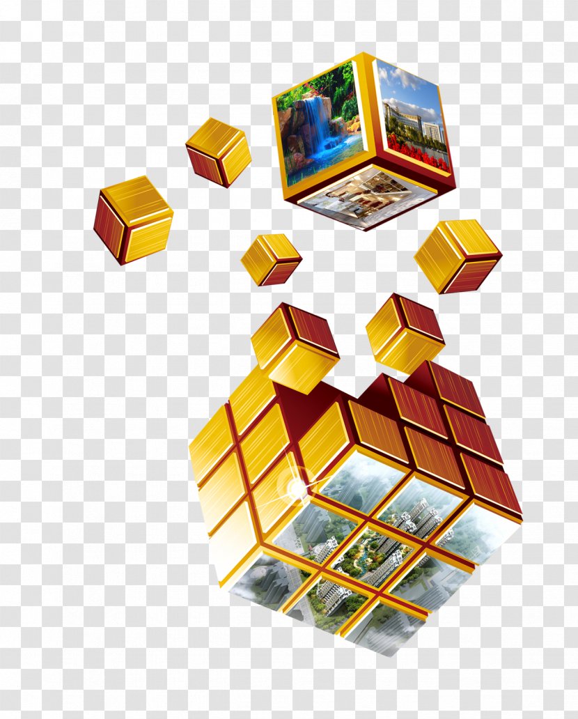 Rubiks Cube Designer - Yellow - Rubik's Transparent PNG