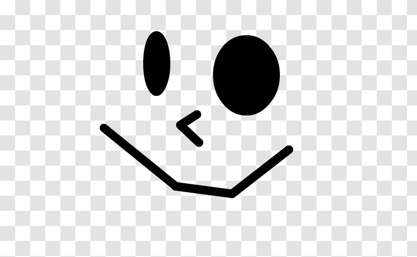Smiley Line - Black And White Transparent PNG