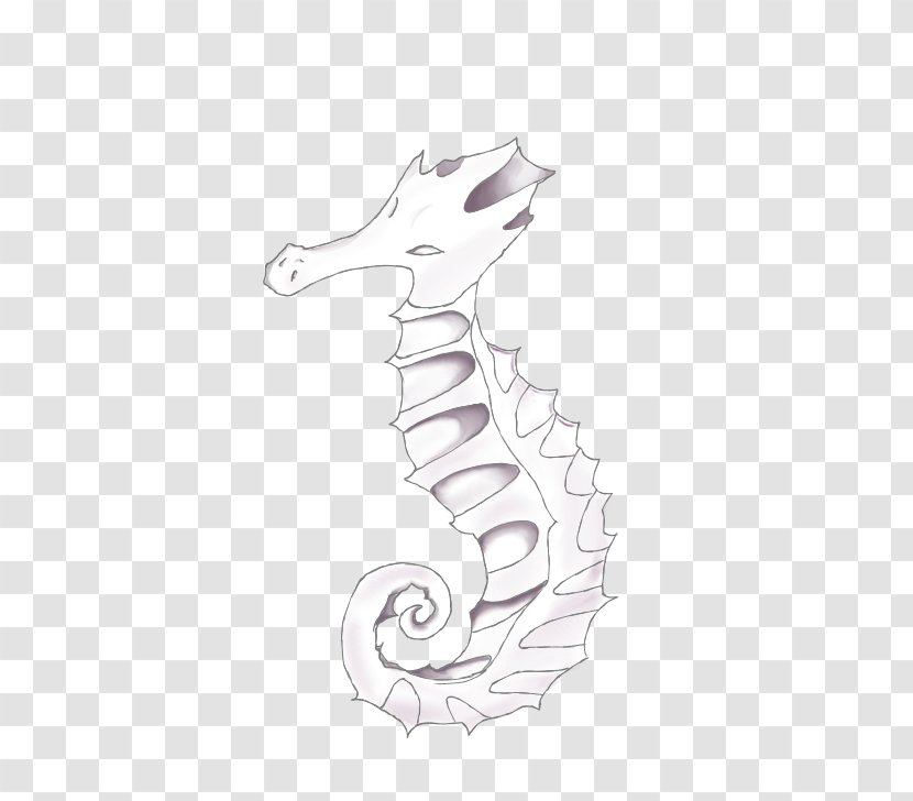 Seahorse White Pipefishes And Allies Line Art H&M - Neck - New Holland Transparent PNG