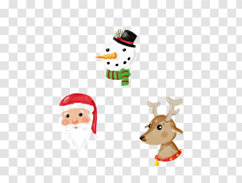 Santa Claus Reindeer Christmas Snowman - Decoration - And Deer Transparent PNG